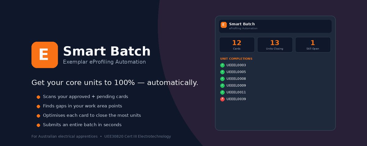Exemplar Smart Batch, eProfiling Automation for apprentices