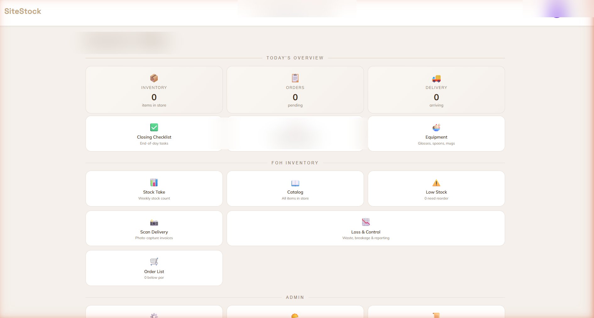 Multi-tenant dashboard view with project overview